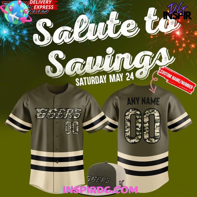 Inland Empire 66Ers Salute To Savings Special Baseball Jersey