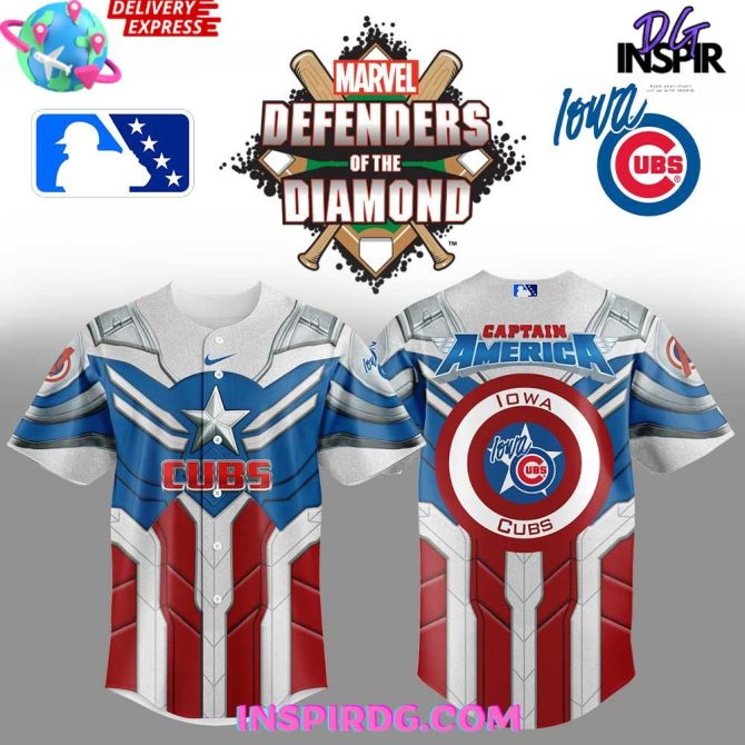 Iowa Cubs X Captain America Limited Edition Baseball Jersey