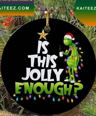 Is This Jolly Enough Grinch Christmas   Grinch Decorations Outdoor Ornament