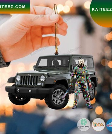 Jason Voorhees Rubicon Jeep Led Lights Christmas Ornament