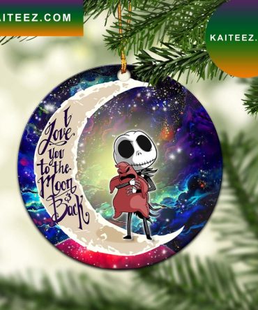 Jack Skellington Nightmare Before Christmas Love You To The Moon Galaxy Mica Circle Ornament Perfect Gift For Holiday