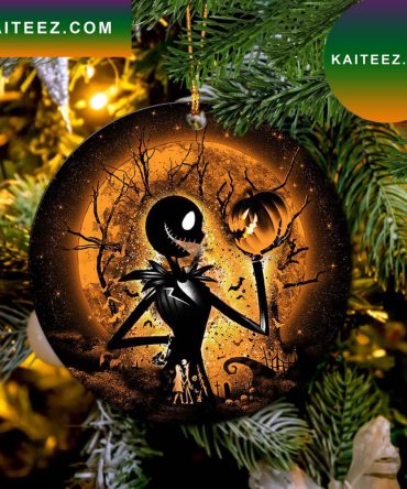 Jack Skellington Nightmare Before Christmas Moonlight Mica Circle Ornament Perfect Gift For Holiday