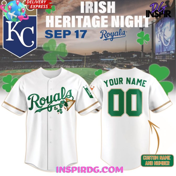Kansas City Royals Irish Heritage Night 2024 Baseball Jersey