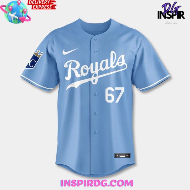 Kansas City Royals Lugo Light Blue Baseball Jersey - Image 2