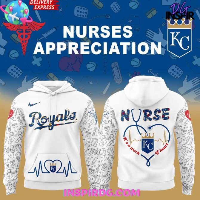 Nurses Appreciation Hoodie - Kc Royals Design - Perfect Gift For Healthcare Heroes