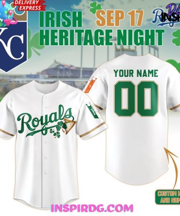Kansas City Royals X Irish Heritage Night Custom Baseball Jersey