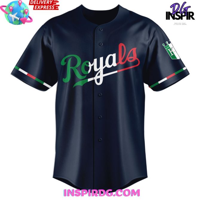 Kansas City Royals X Italian Heritage Day Custom Baseball Jersey - Image 2