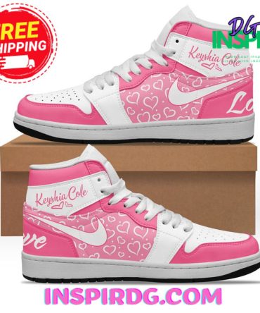 Keyshia Cole Pink Heart Air Jordan 1 High Top