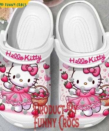 Hello Kitty Loves Strawberry Crocs For Adults And Kids - Discover Comfort And Style Clog Shoes Unisex Clogs Garden Shoes