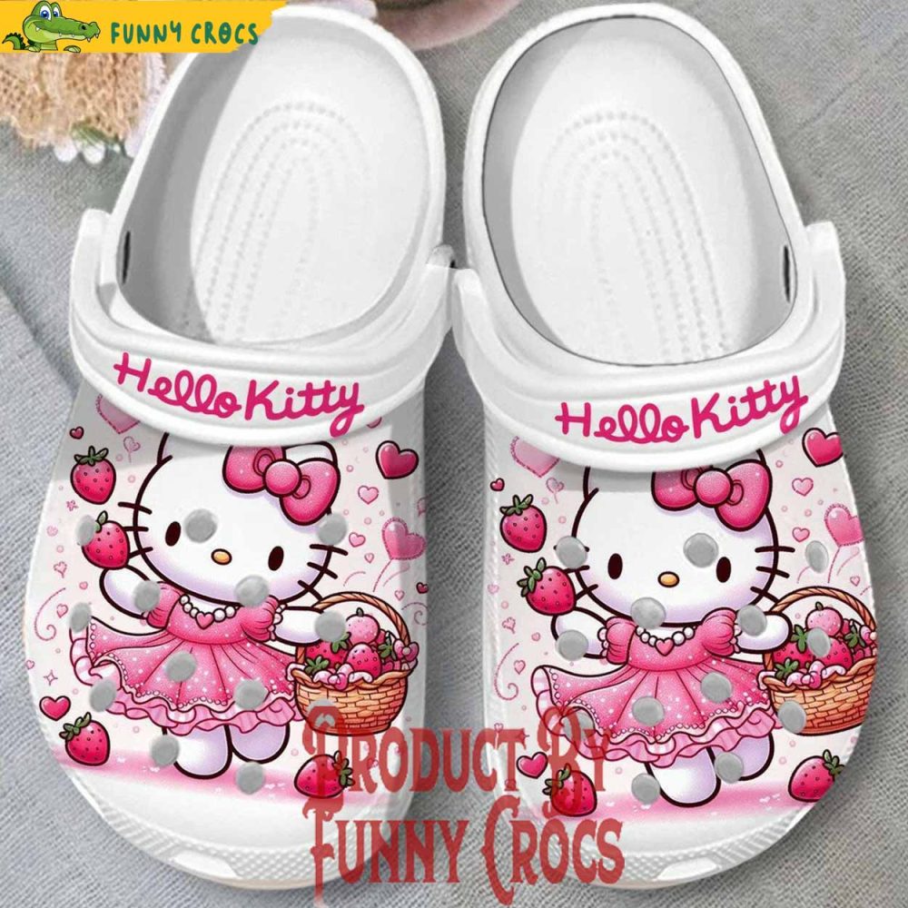 Hello Kitty Loves Strawberry Crocs For Adults And Kids - Discover Comfort And Style Clog Shoes Unisex Clogs Garden Shoes