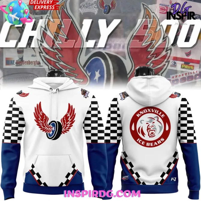 Knoxville Ice Bears Chilly 500 Racing Special All Over Print Hoodie