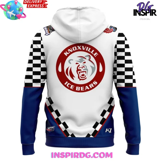 Knoxville Ice Bears Chilly 500 Racing Special All Over Print Hoodie - Image 3