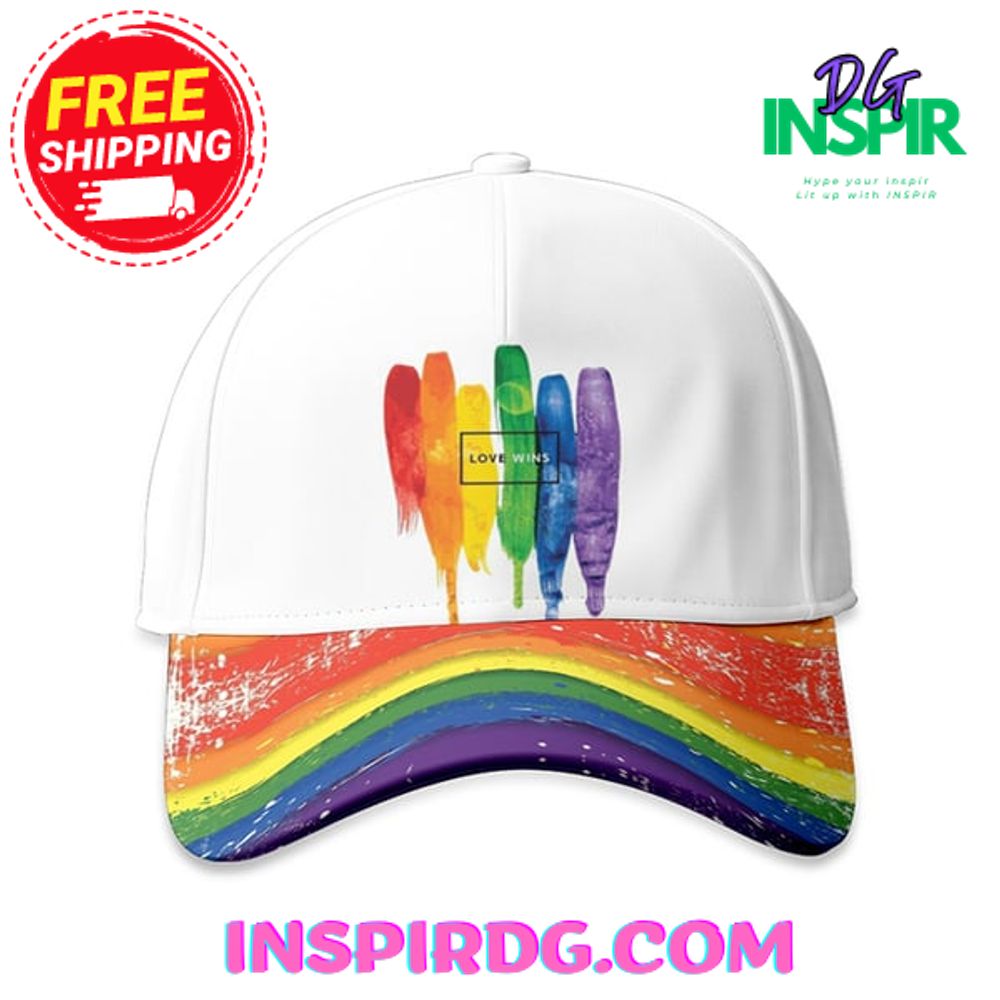 Lgbt Love Wins Rainbow Gay Baseball Cap - Image 2