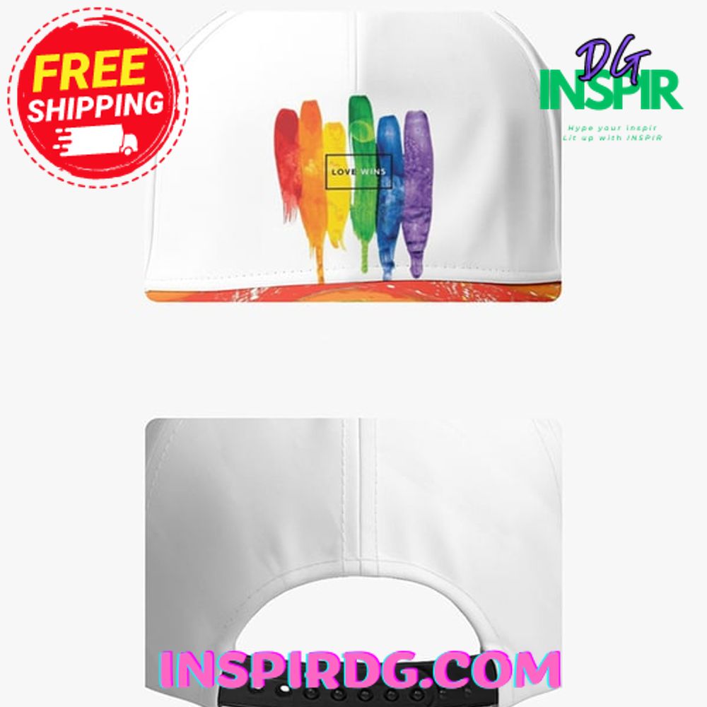 Lgbt Love Wins Rainbow Gay Baseball Cap - Image 4