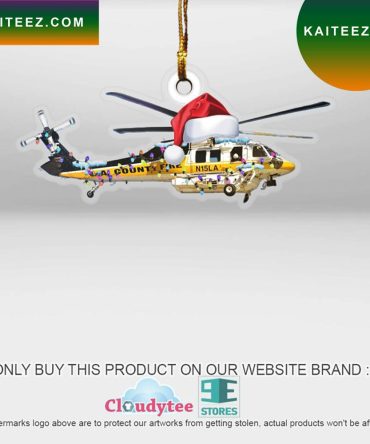 Los Angeles County Fire Department Sikorsky S 70A Firehawk Christmas Ornament