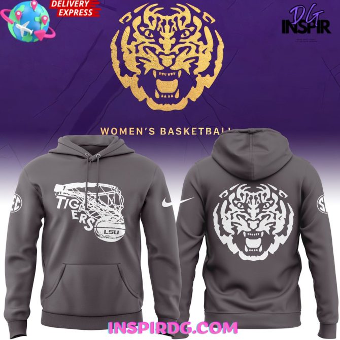 Lsu Tigers Women’S Basketball Special Grey All Over Print Hoodie