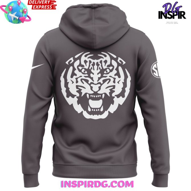 Lsu Tigers Women’S Basketball Special Grey All Over Print Hoodie - Image 3