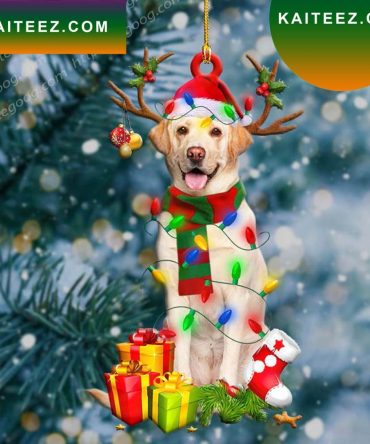 Labrador Light Christmas Shape Ornament