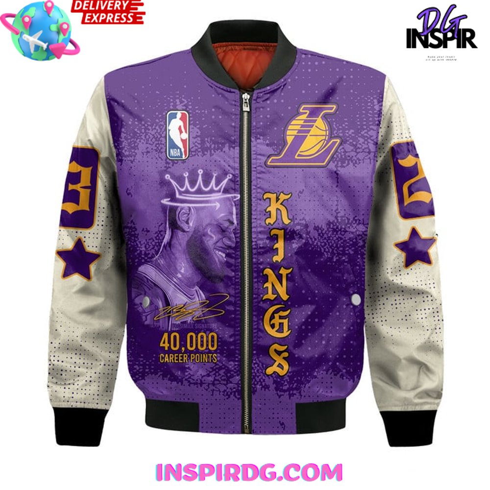 Lebron James 40K Career Points Bomber Jacket - Image 2