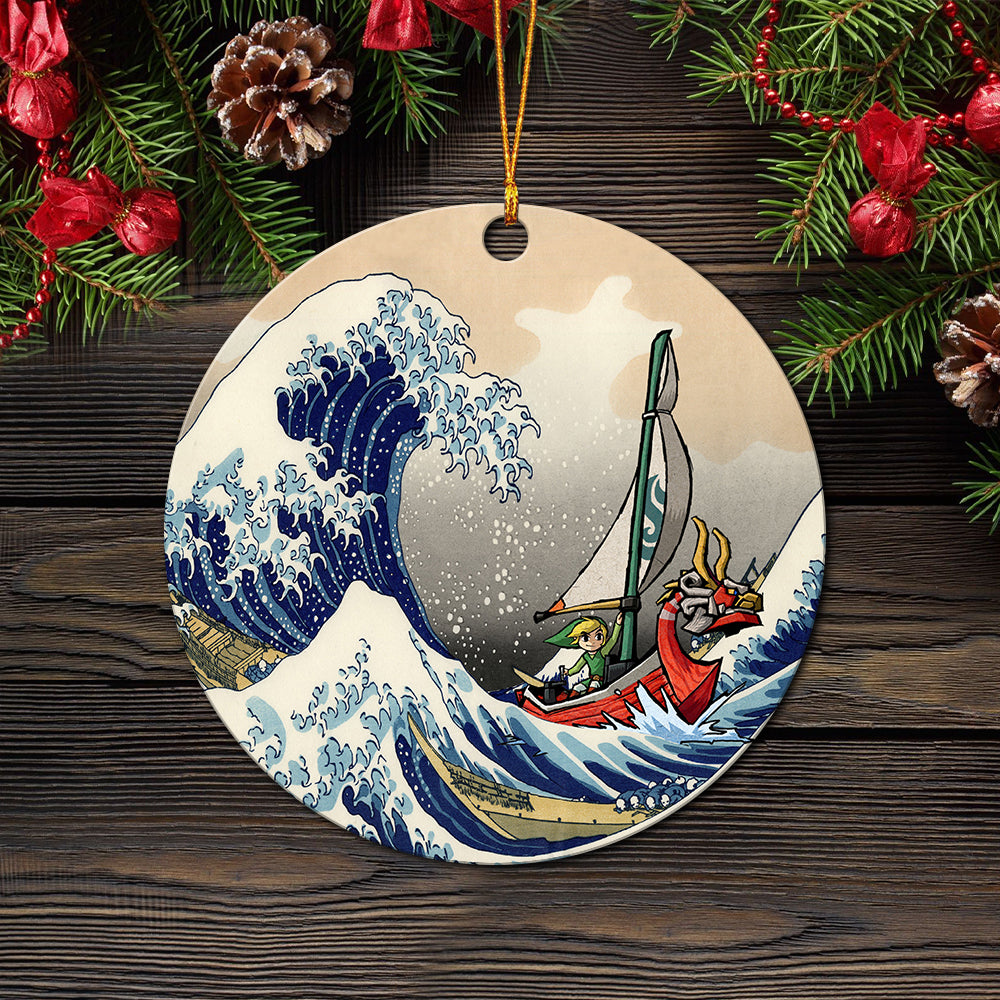 Legend Of Zelda The Great Wave Ceramic Ornament Perfect Gift For Holiday - Image 2