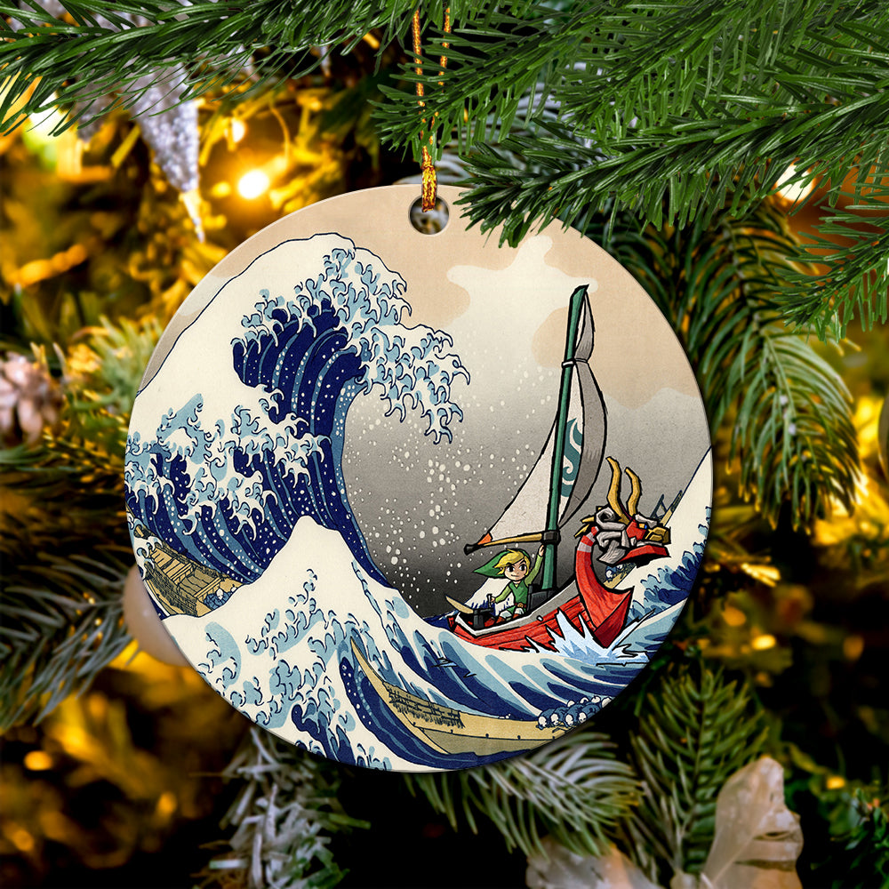 Legend Of Zelda The Great Wave Ceramic Ornament Perfect Gift For Holiday
