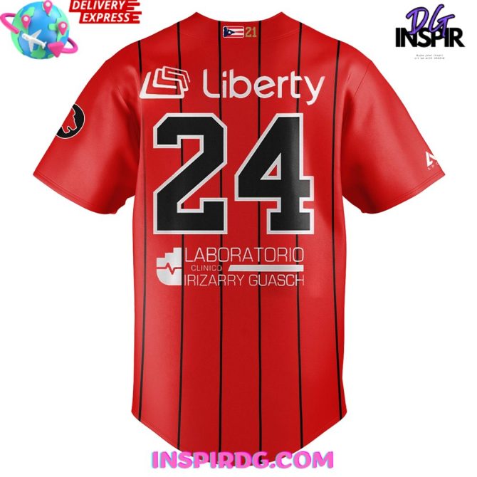 Leones De Ponce Lbprc Uniformes Temporada 2024/25 Red Baseball Jersey - Image 3