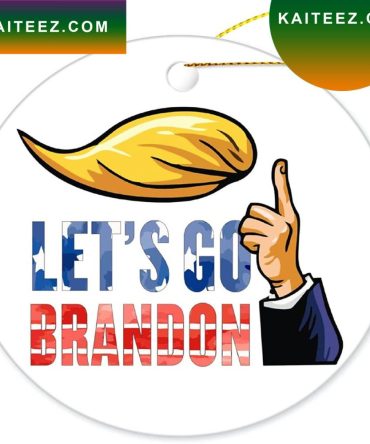 Lets Go Brandon Round  Christmas Ornament