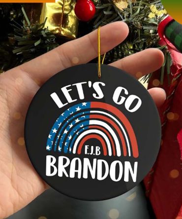 Let'S Go Brandon Vintage Rainbow Christmas  Ornament