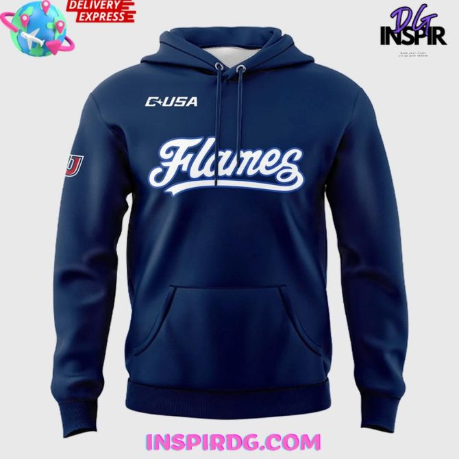 Liberty Flames Football Navy Uniform All Over Print Hoodie - Image 2