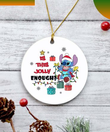 Lilo And Stitch Christmas Is This Jolly Enough Ornament