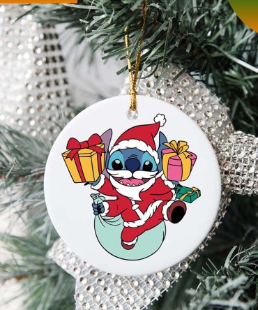 Lilo And Stitch Santa Christmas   Ornament