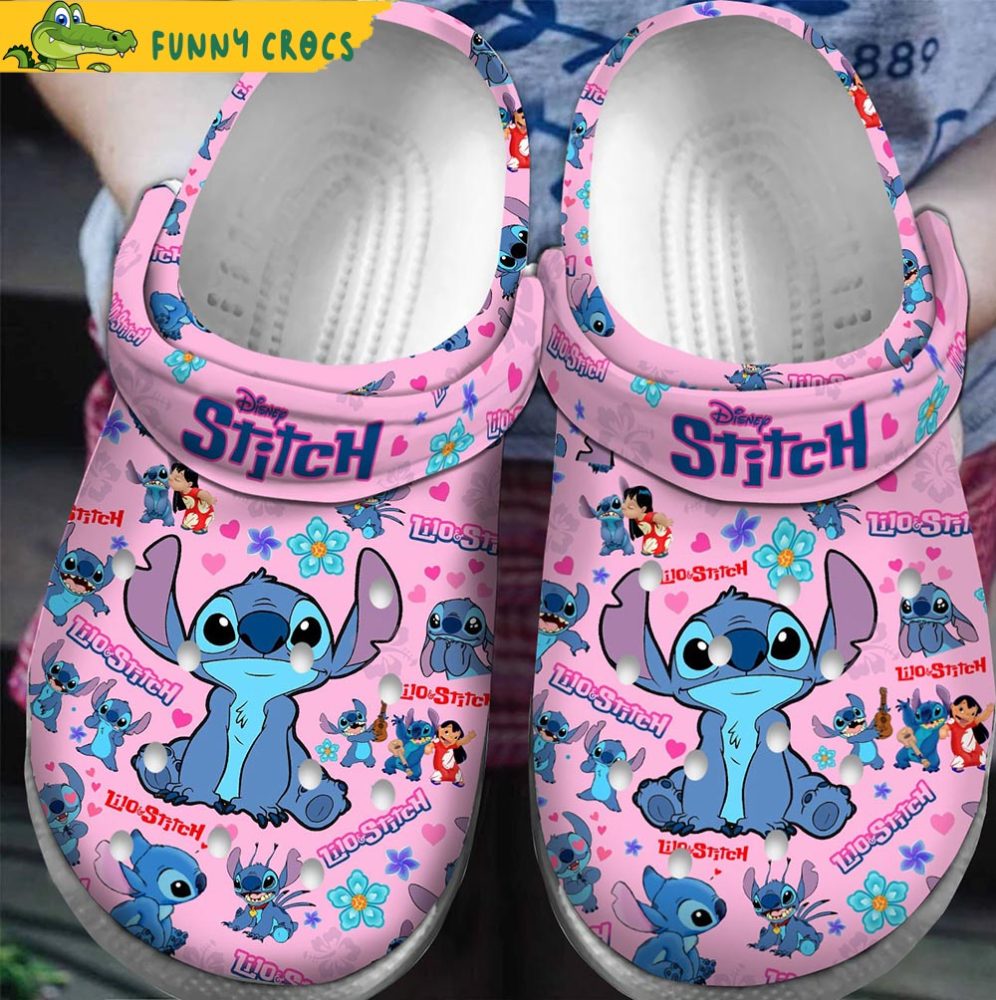 Lilo & Stitch Disney Pink Crocs - Discover Comfort And Style Clog Shoes For Family