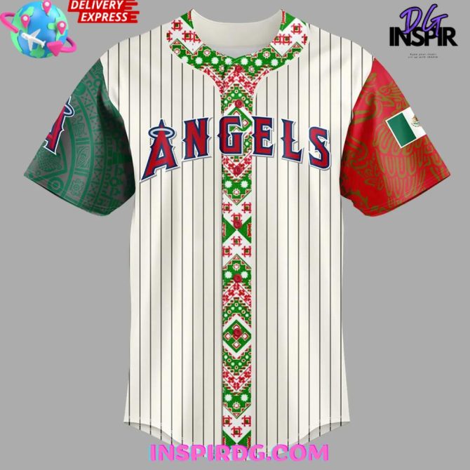 Los Angeles Angels 2025 Mexican Heritage Night Baseball Jersey - Image 2