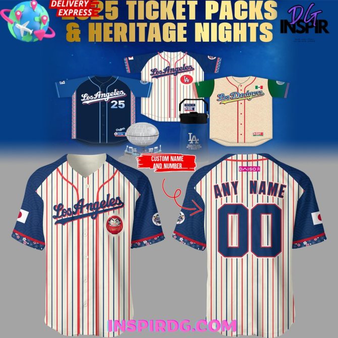 Los Angeles Dodgers Japanese Heritage Night 2025 Baseball Jersey