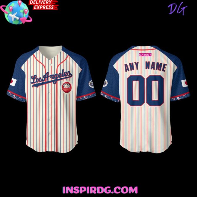 Los Angeles Dodgers Japanese Heritage Night 2025 Baseball Jersey - Image 2