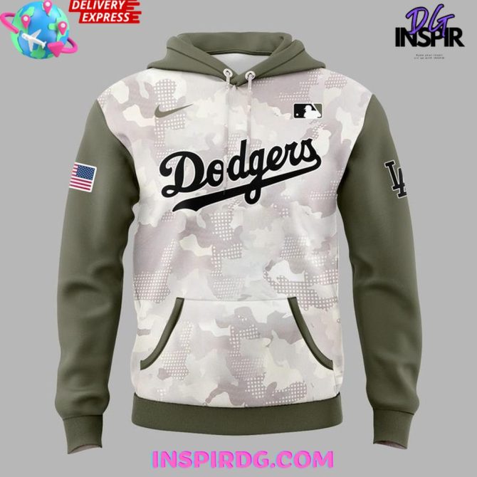 Limited Edition Dodgers Armed Forces Hoodie – Support Veterans 2025 - Image 2