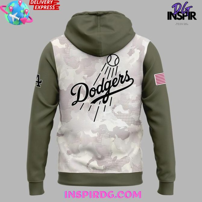 Limited Edition Dodgers Armed Forces Hoodie – Support Veterans 2025 - Image 3