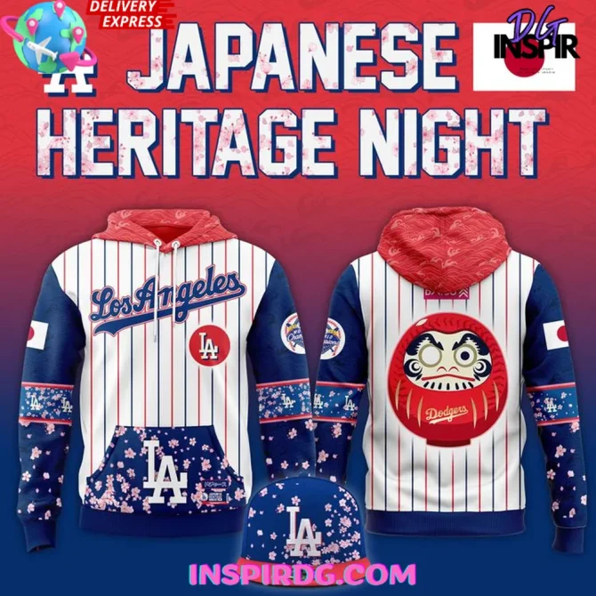Los Angeles Dodgers 2025 Japanese Heritage Night All Over Print Hoodie