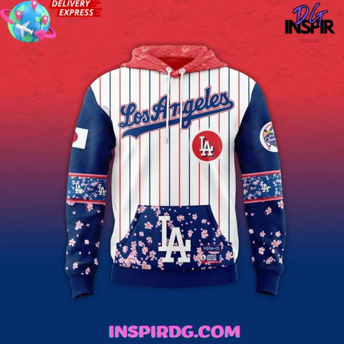 Los Angeles Dodgers 2025 Japanese Heritage Night All Over Print Hoodie - Image 2