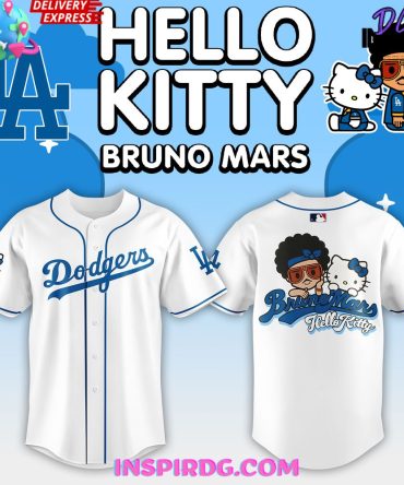 Los Angeles Dodgers Bruno Mars And Hello Kitty Special Baseball Jersey
