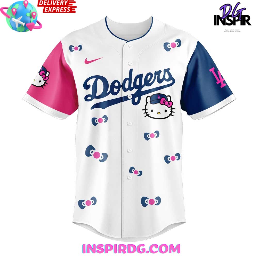 Los Angeles Dodgers X Hello Kitty Night 2025 Baseball Jersey - Image 2
