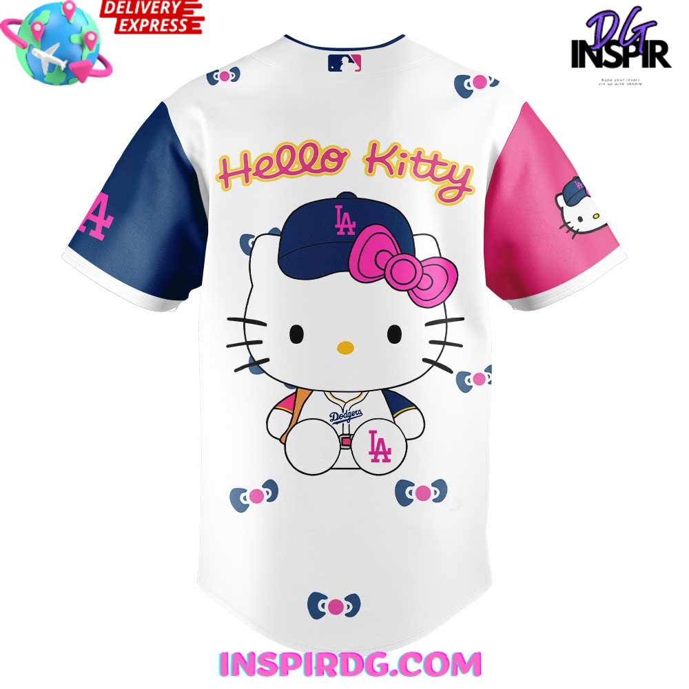 Los Angeles Dodgers X Hello Kitty Night 2025 Baseball Jersey - Image 3