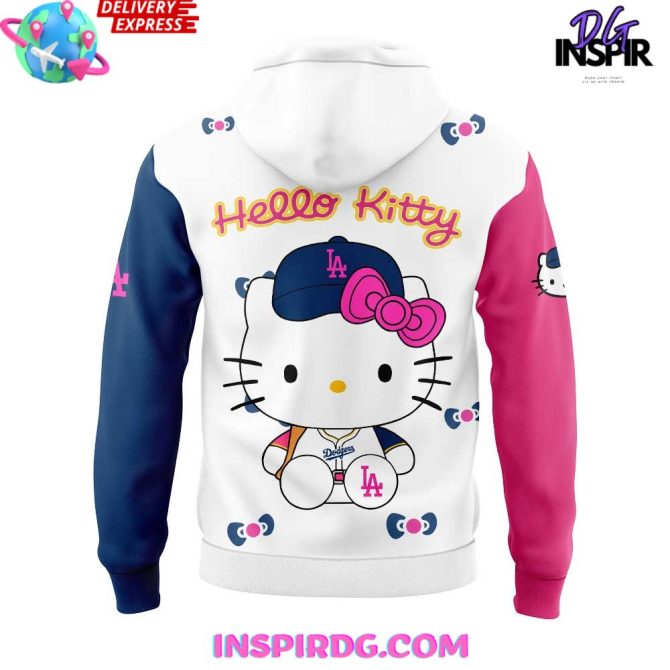Los Angeles Dodgers X Hello Kitty Night 2025 All Over Print Hoodie - Image 3