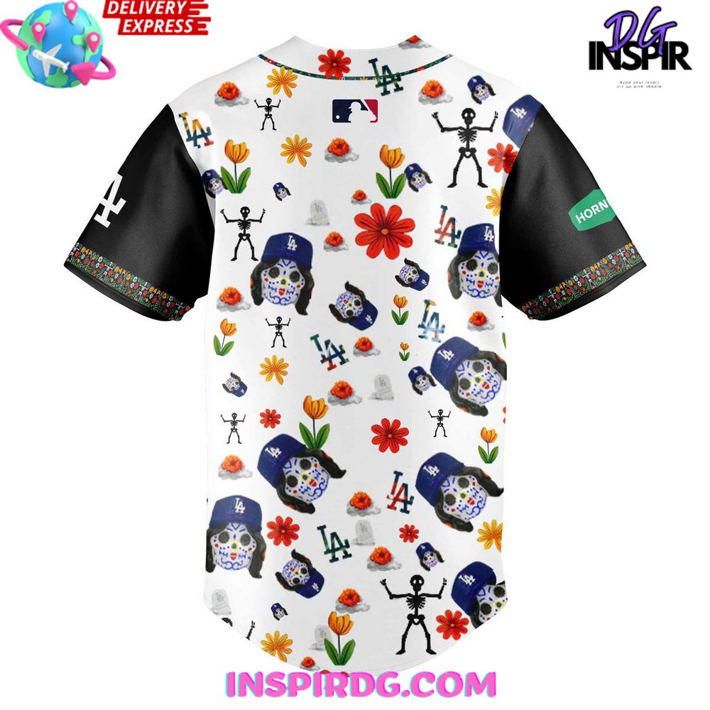 Los Angeles Dodgers Dia De Los Dodgers 2024 Baseball Jersey - Image 3