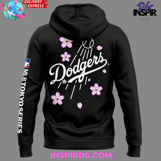 Limited Edition La Dodgers Sakura Hoodie - Stylish Mlb Apparel - Image 3