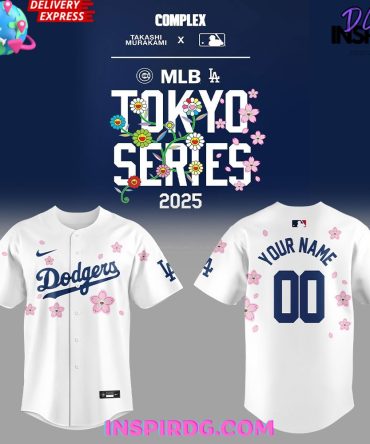 Los Angeles Dodgers Mlb World Tour Tokyo Series 2025 White Baseball Jersey