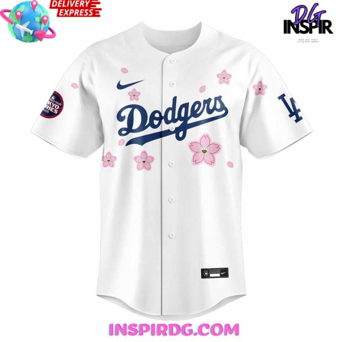 Los Angeles Dodgers Mlb World Tour Tokyo Series 2025 White Baseball Jersey - Image 2