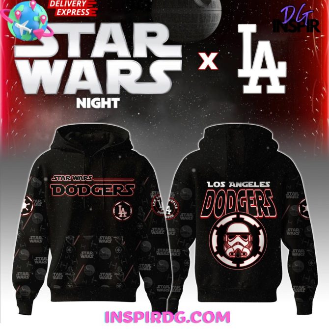 Los Angeles Dodgers Mlb X Star Wars Night 2025 All Over Print Hoodie