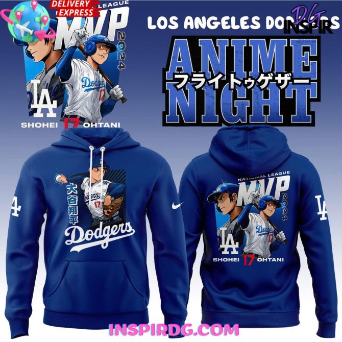 Los Angeles Dodgers Ohtani Mvp Anime Night Special All Over Print Hoodie