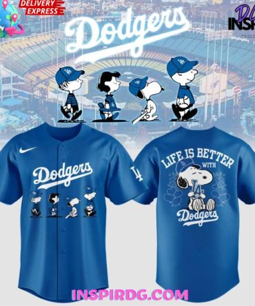 Blue Dodgers Jersey With Peanuts Characters – Limited Edition Fan Gear